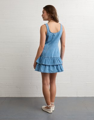 AE Tiered Denim Mini Dress