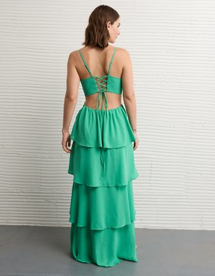 AE Babydoll Tiered Maxi Dress