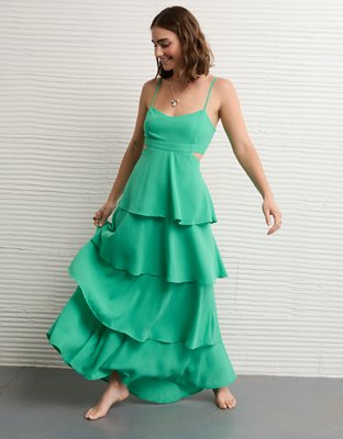 AE Babydoll Tiered Maxi Dress