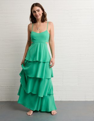 AE Babydoll Tiered Maxi Dress