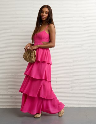 AE Babydoll Tiered Maxi Dress