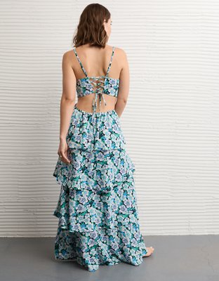 AE Babydoll Tiered Maxi Dress