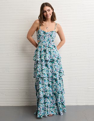 AE Babydoll Tiered Maxi Dress