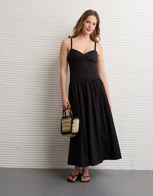 AE Sweetheart Tie-Strap Midi Dress