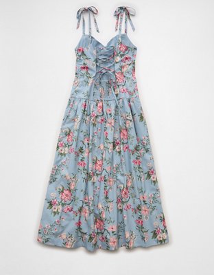 AE Sweetheart Tie-Strap Midi Dress