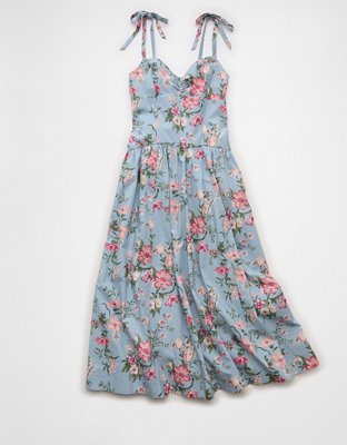 AE Sweetheart Tie-Strap Midi Dress