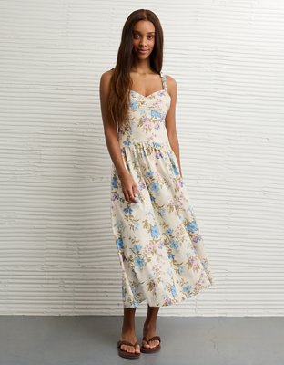 AE Sweetheart Tie-Strap Midi Dress