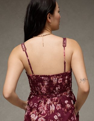 AE Printed Tie-Waist Harem Jumpsuit