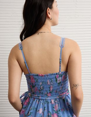 AE Printed Tie-Waist Harem Jumpsuit