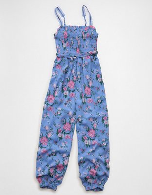 AE Printed Tie-Waist Harem Jumpsuit