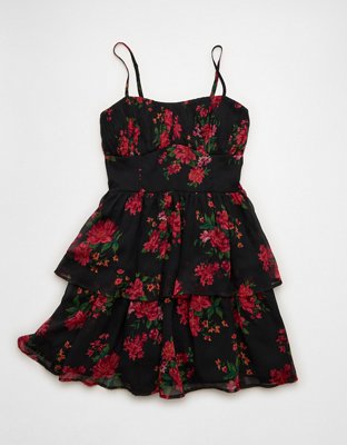 AE Ruched Tie-Back Mini Dress