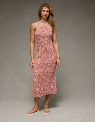 AE Halter Sweater Midi Dress