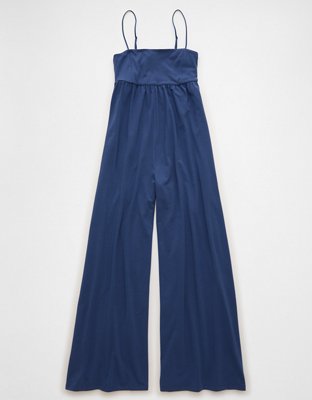 AE Sunchaser Wide-Leg Jumpsuit Womens Deep Sea Blue S 65$
