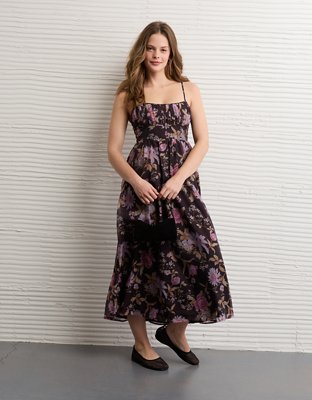 AE Ruched Bust Corset Midi Dress