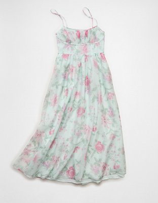 AE Ruched Bust Corset Midi Dress