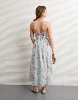 AE Ruched Bust Corset Midi Dress