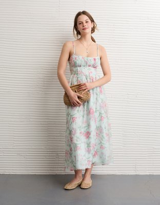 AE Ruched Bust Corset Midi Dress