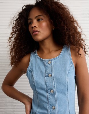 AE Denim Pinafore Mini Dress
