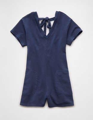 AE Saturday Romper Womens Deep Sea Blue XXS 65$