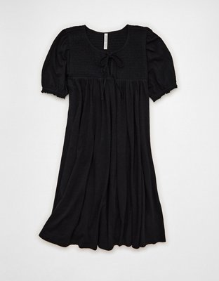 AE Sunchaser Babydoll Puff Sleeve Mini Dress | American Eagle
