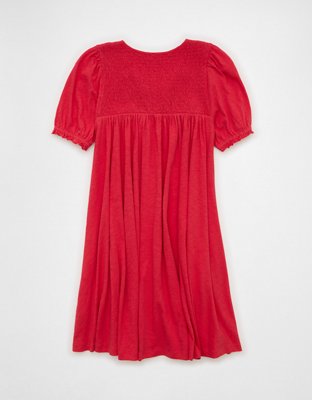 AE Sunchaser Babydoll Puff Sleeve Mini Dress