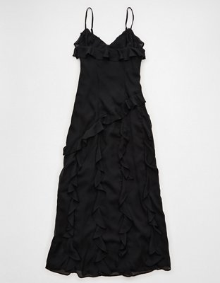 AE Asymmetrical Ruffle Maxi Dress