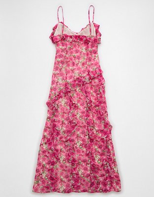 AE Asymmetrical Ruffle Maxi Dress