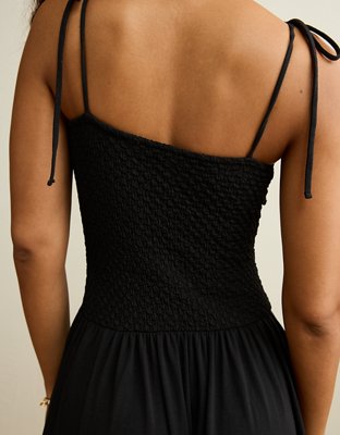 AE Sweetheart-Neck Tie-Strap Midi Dress | American Eagle