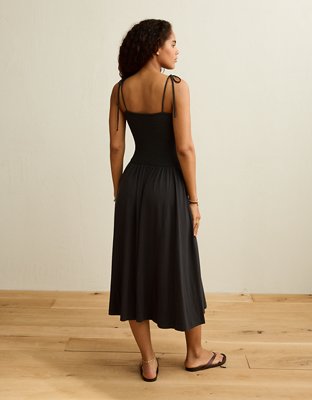 billie black dress Gucci | Black fluid viscose twill Midi dress | Women