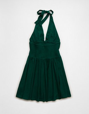 AE Sunchaser Smocked Halter Mini Dress