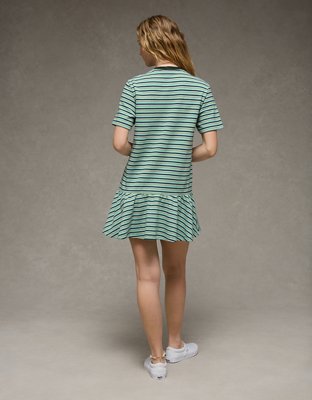 Женское платье American Eagle AE Drop-Waist Knit Mini, цвет: Зелёный — фото 2