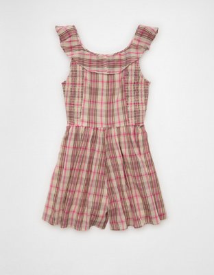 AE Flutter-Sleeve Tie-Front Romper