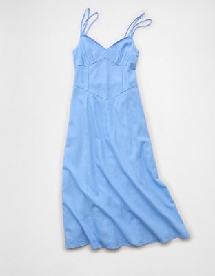 AE Hanky Hem Tie-Strap Midi Dress