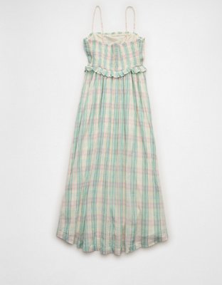 AE Smocked Strapless Midi Dress