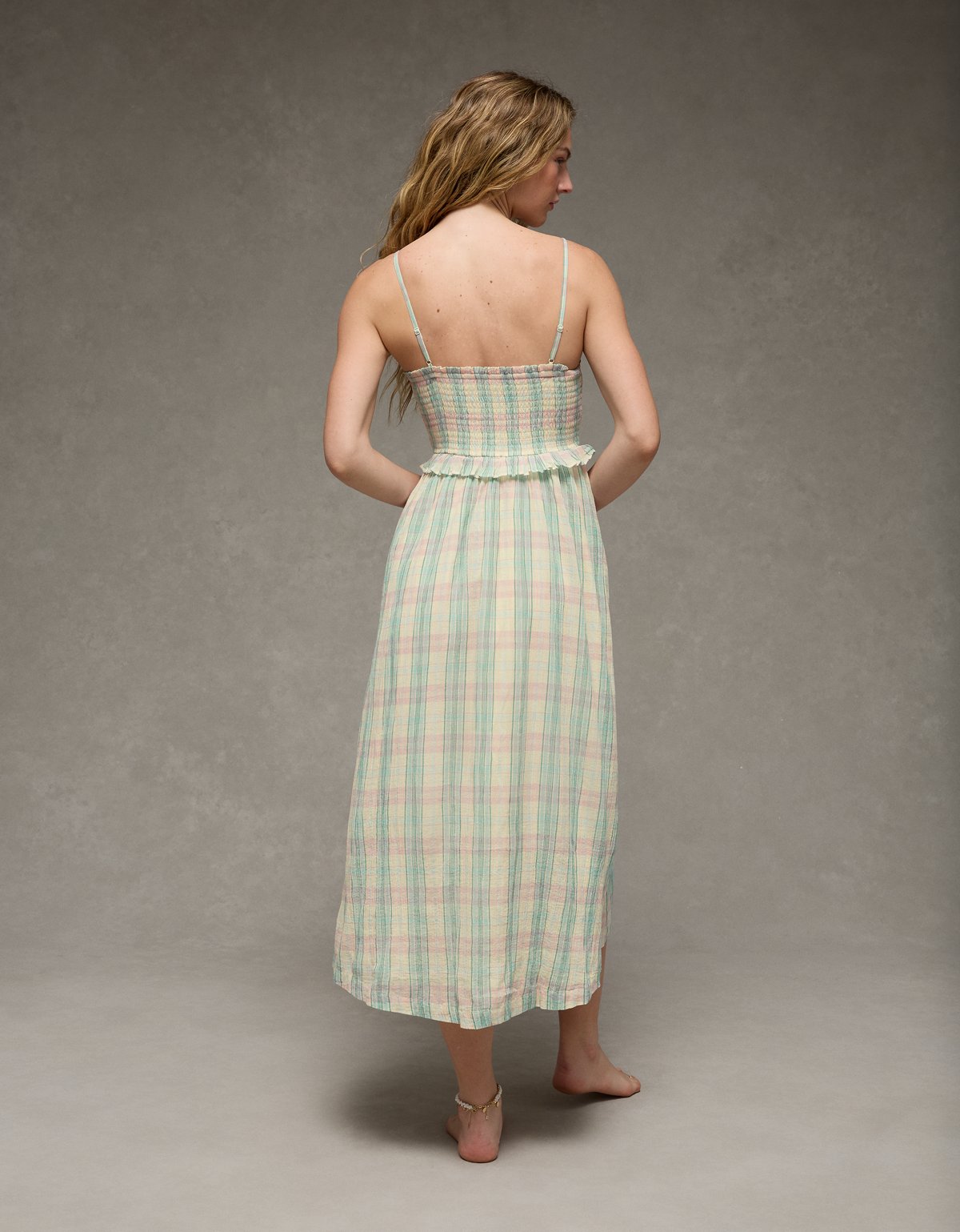 AE Smocked Strapless Midi Dress - image 2