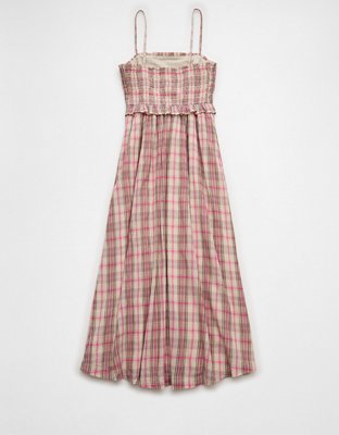 AE Smocked Strapless Midi Dress