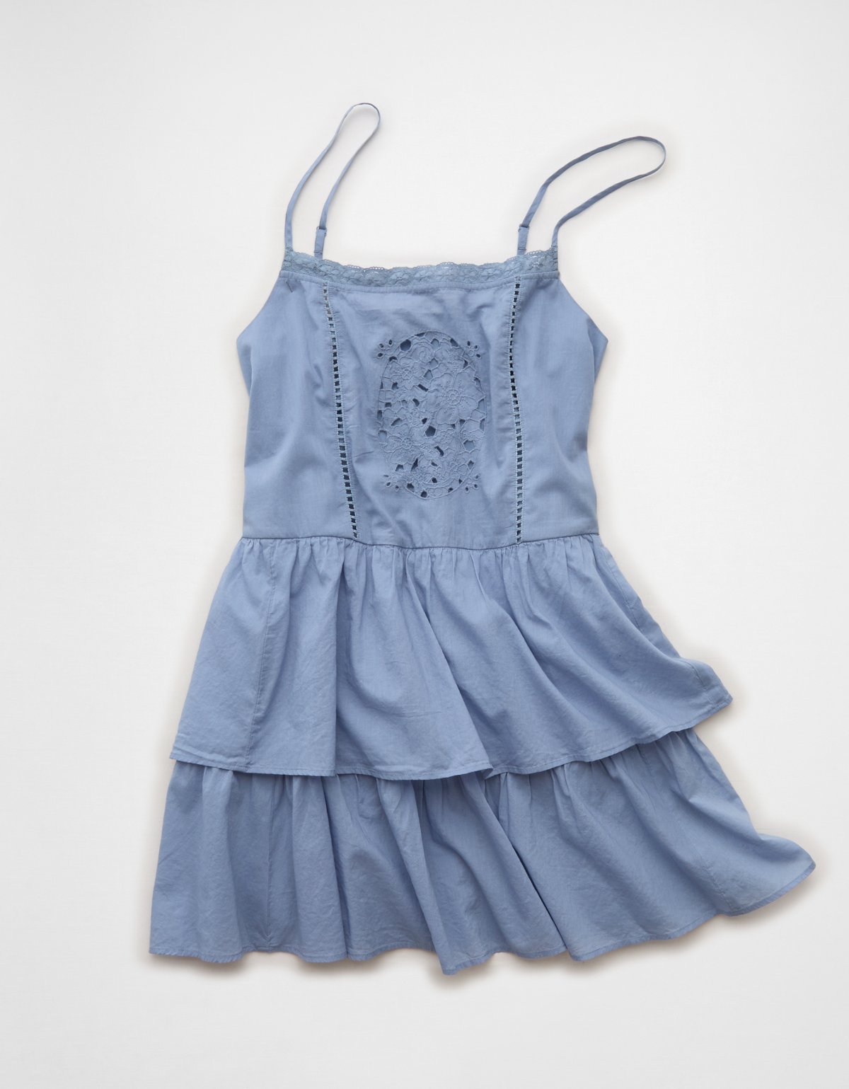 AE Lace-Embroidered Tiered Mini Dress - image 3