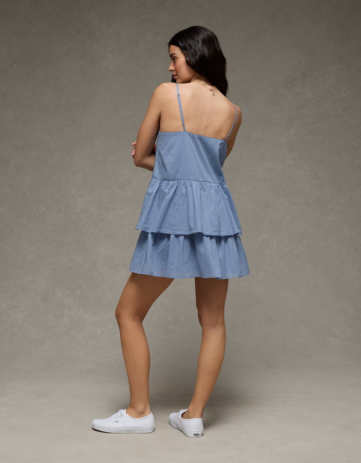 AE Lace-Embroidered Tiered Mini Dress - image 2