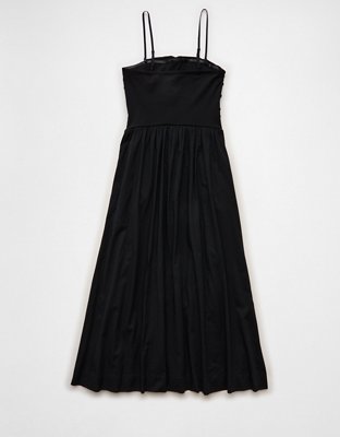 Robe mi-longue sans bretelles en tissus mixtes AE