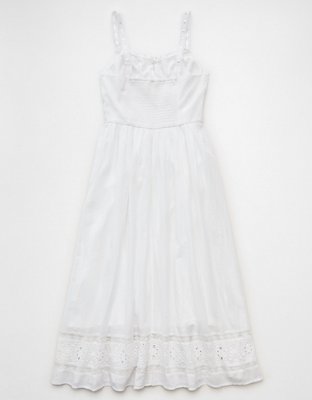 AE Catie Corset Embroidered Midi Dress