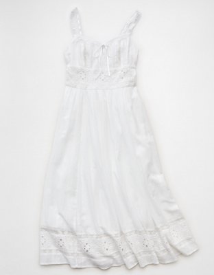 AE Catie Corset Embroidered Midi Dress