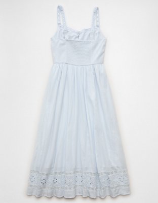 AE Catie Corset Embroidered Midi Dress