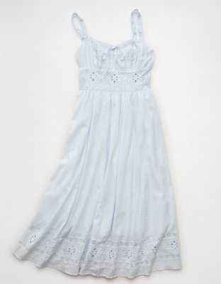 AE Catie Corset Embroidered Midi Dress