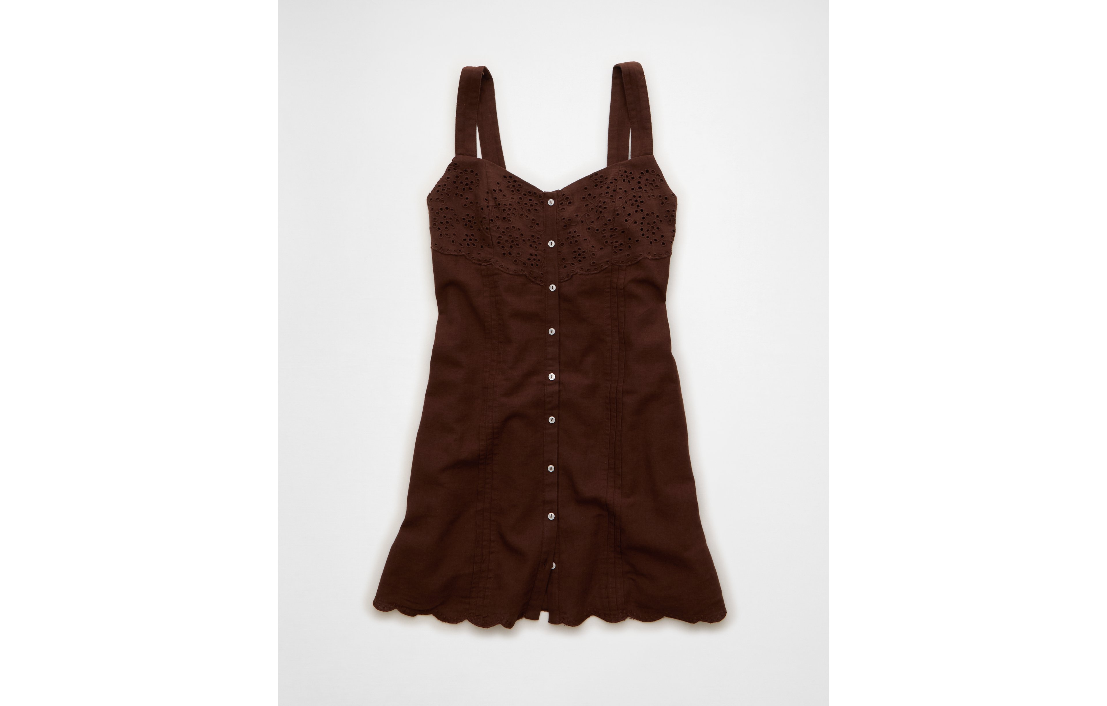 AE Button-Front Mini Dress