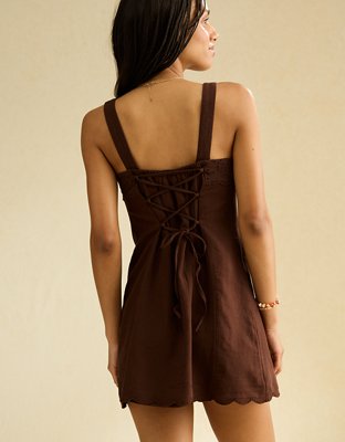 AE Button-Front Mini Dress