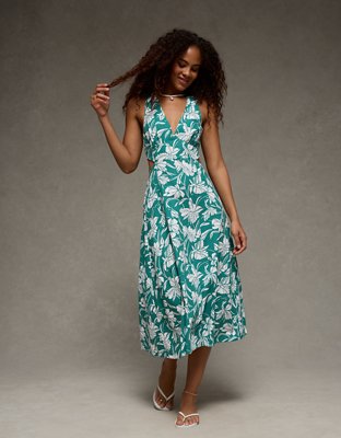 AE V-Neck Cut-Out Midi Dress from American Eagle - $74.95