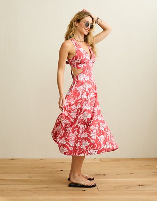 AE V-Neck Cut-Out Midi Dress from American Eagle - $74.95