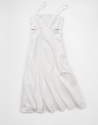 AE Square-Neck Cutout Midi Dress