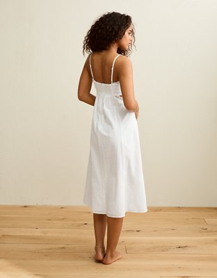AE Babydoll Square Neck Cutout Midi Dress