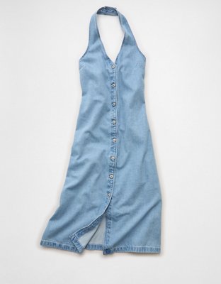 knee length dresses for ladies Rainer Denim Midi Dress | Mid Wash Blue main image 0